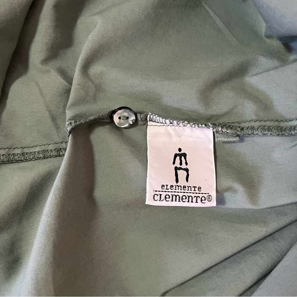 🇩🇪 Elemente Clemente Blouse Shirt Button Up Teal Green Women's Asymmetric XL - Picture 6 of 15
